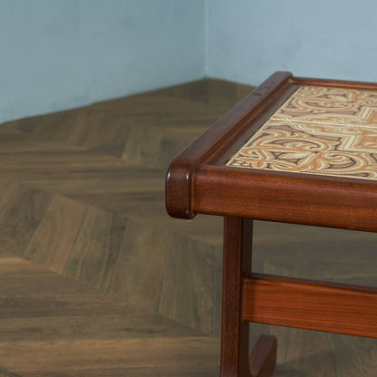 G-PLAN Vintage Tile &amp; Glass Top Coffee Table / Center Table #83684