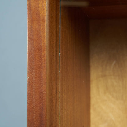 JONELLE Vintage Narrow Bookcase / Glass Cabinet #83855