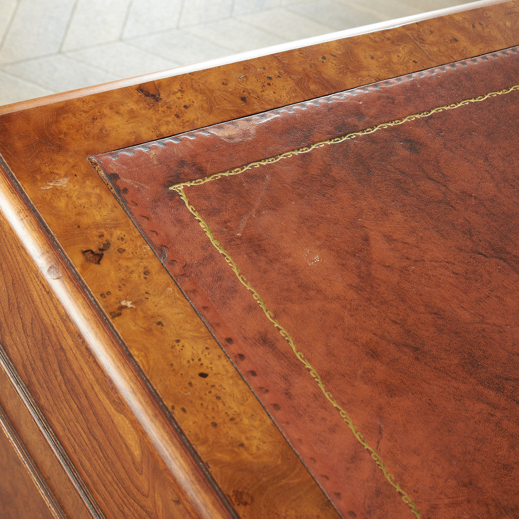 British classic walnut double-sided desk #81874