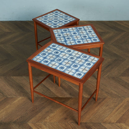 Nordic Vintage Tile Top Nesting Table #72166