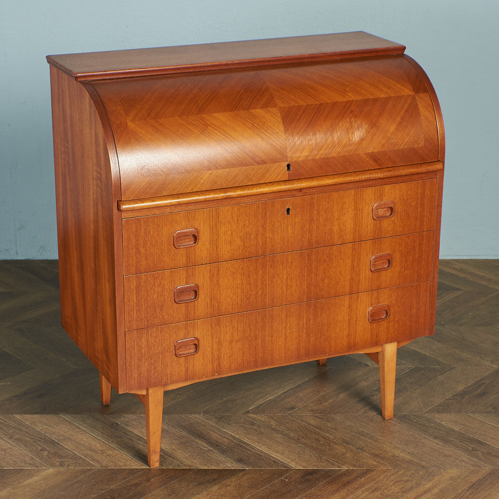 Markaryds Mobelindustri Vintage Roll Top Writing Bureau #79401