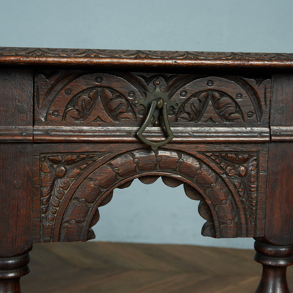 British classic oak side table #80476