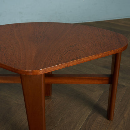 British vintage smoked glass top nesting coffee table #81668