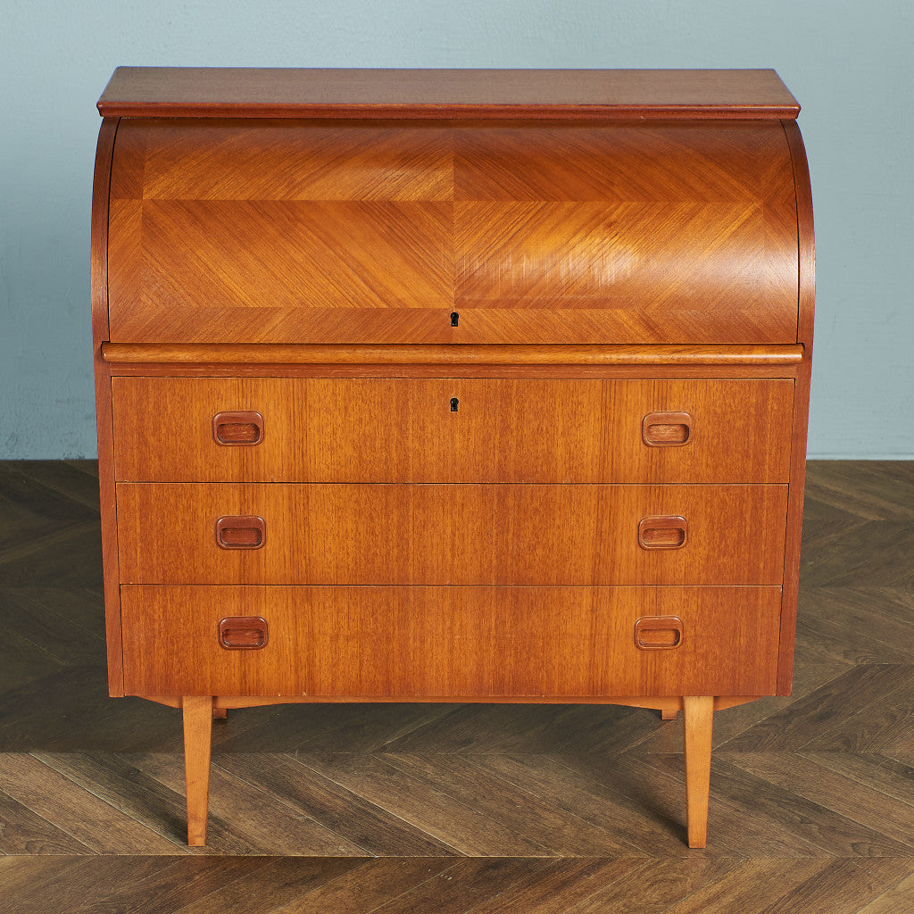 Markaryds Mobelindustri Vintage Roll Top Writing Bureau #79401