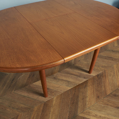 British vintage extension round dining table #79607