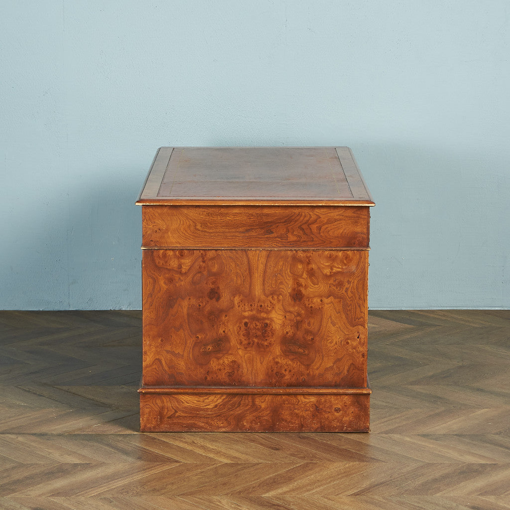 British classic walnut double-sided desk #81874