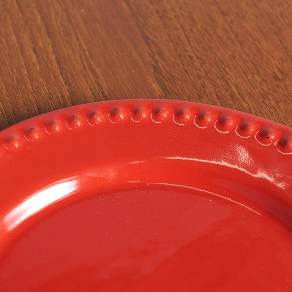 PLATO TROQUELADO ドットプレート / レッド 16cm
