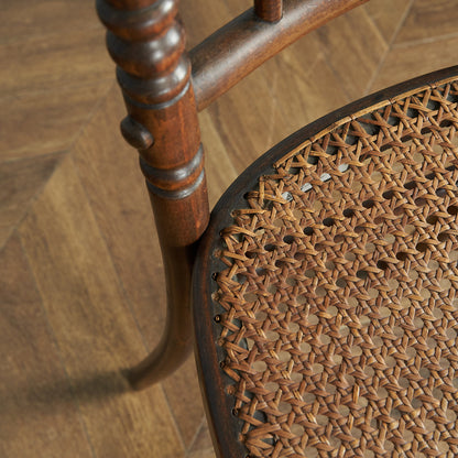 Antique British rattan side chair #81788