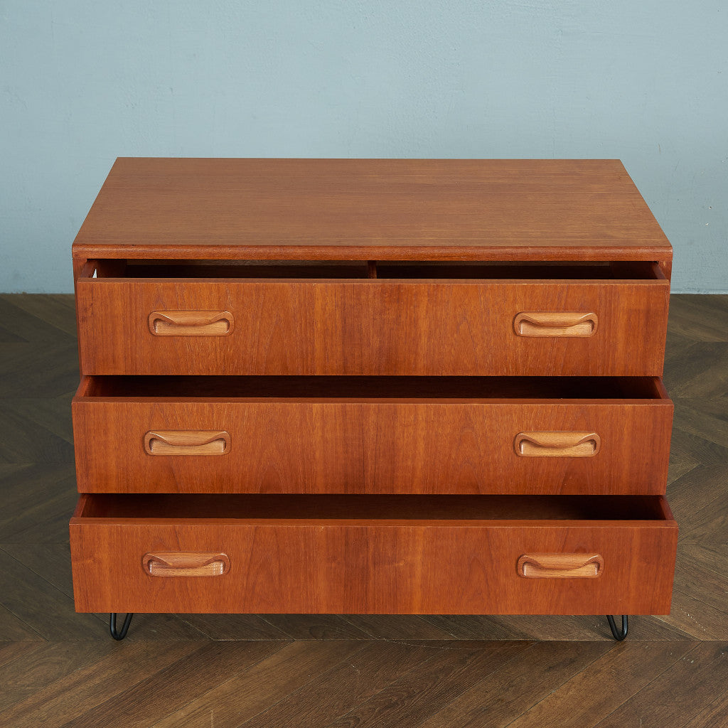 G-PLAN Fresco 3-tier chest/custom iron hairpin legs #80358