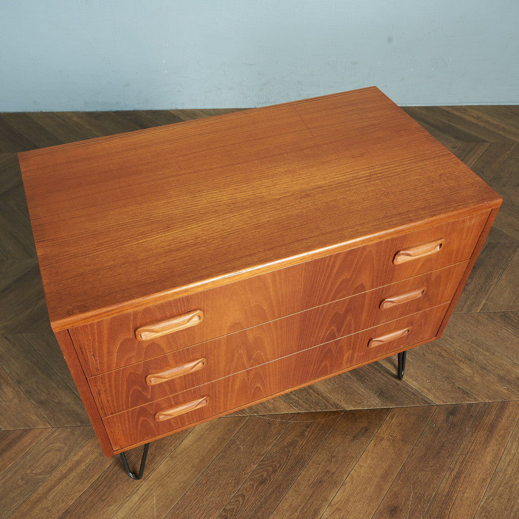G-PLAN Fresco 3-tier chest/custom iron hairpin legs #80361