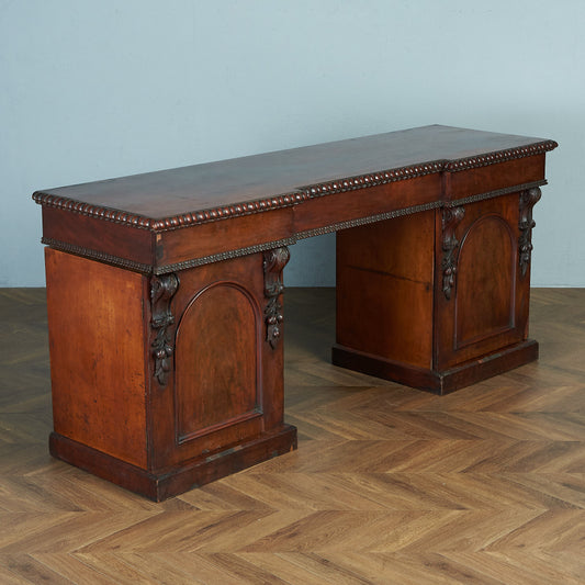 British classic walnut double-sided desk #81816