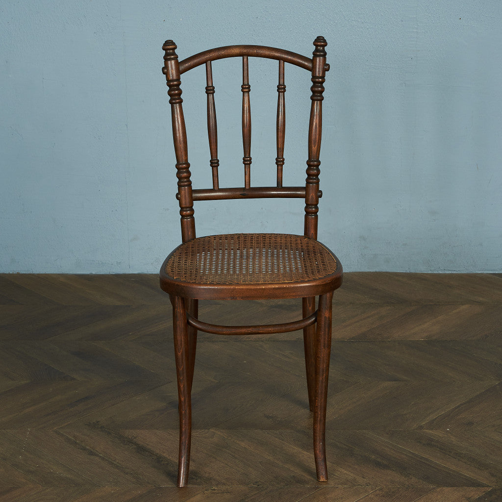 Antique British rattan side chair #81788