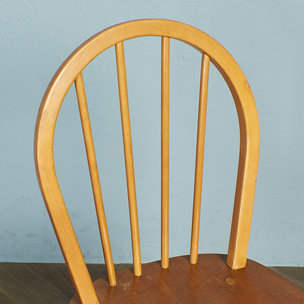 ERCOL Vintage 4-Spoke Hoop Back Chair / Round Gold Label #78669