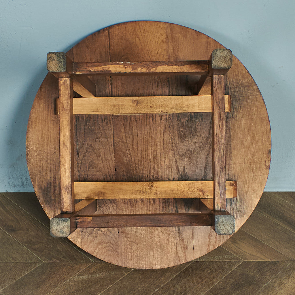 British classic solid oak side table #74989