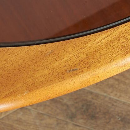 British vintage smoked glass top coffee table #77305