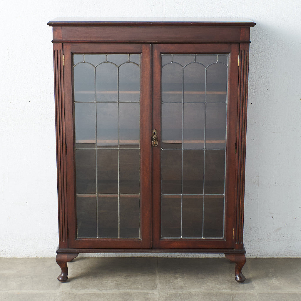[65974] British classic walnut bookcase
