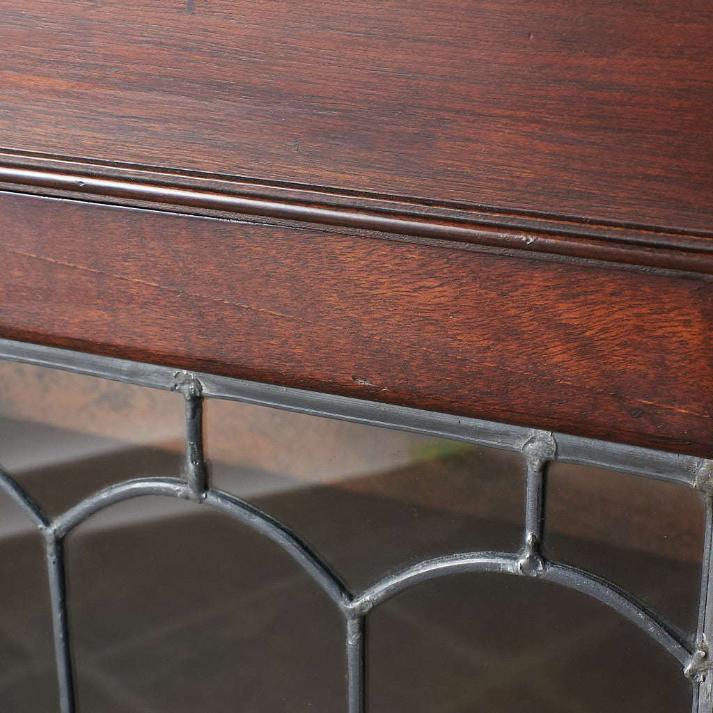 [65974] British classic walnut bookcase