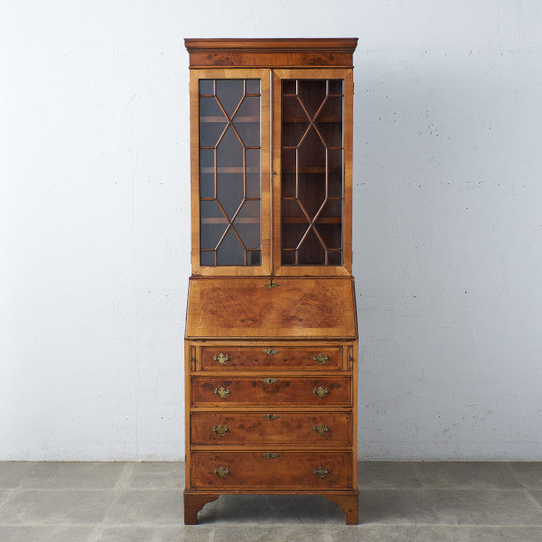 英国アンティーク エドワーディアン様式 ビューローブックケース