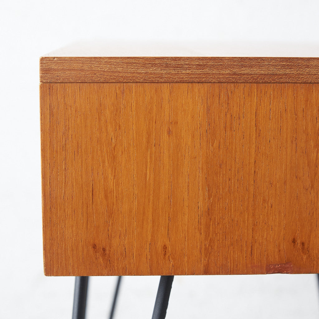 北欧ヴィンテージ サイドテーブル / カスタム アイアンヘアピンレッグ